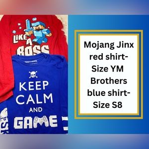 2 long sleeve boy shirts bundle